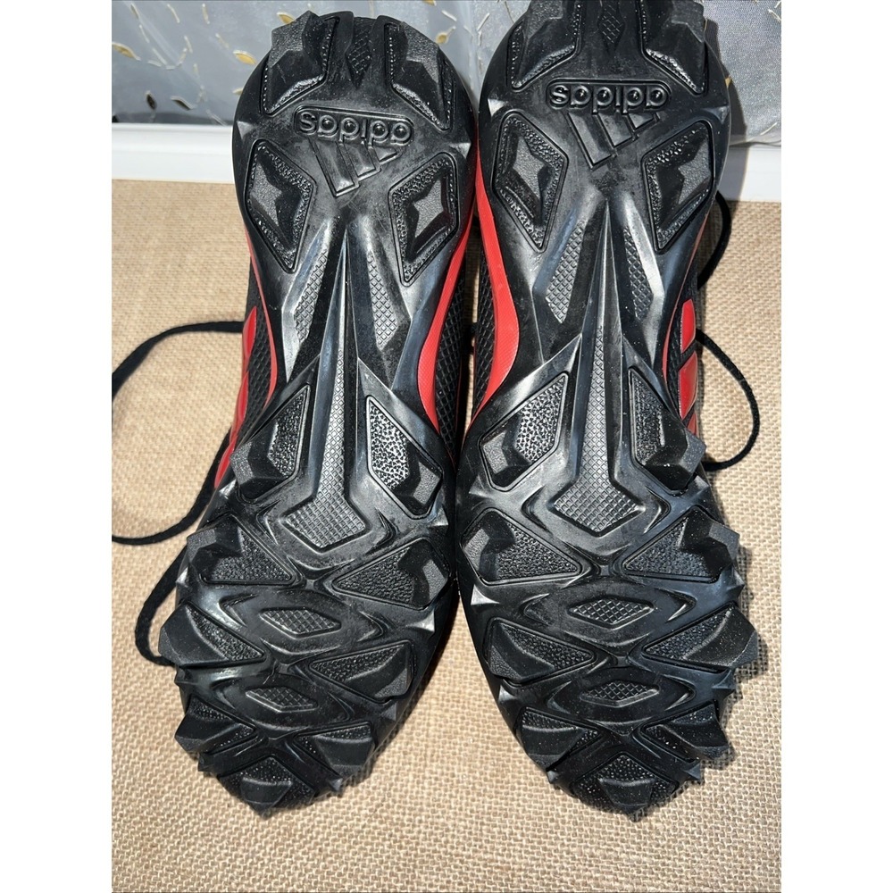 Adidas Mens Adizero Impact .2 MD Football Cleats Black & Red IF5102 Size 7 - Picture 4 of 11